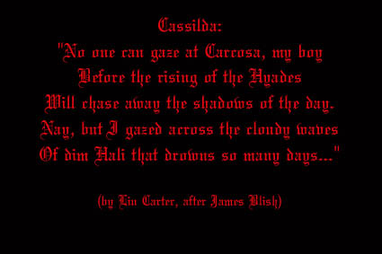Cassilda speaks